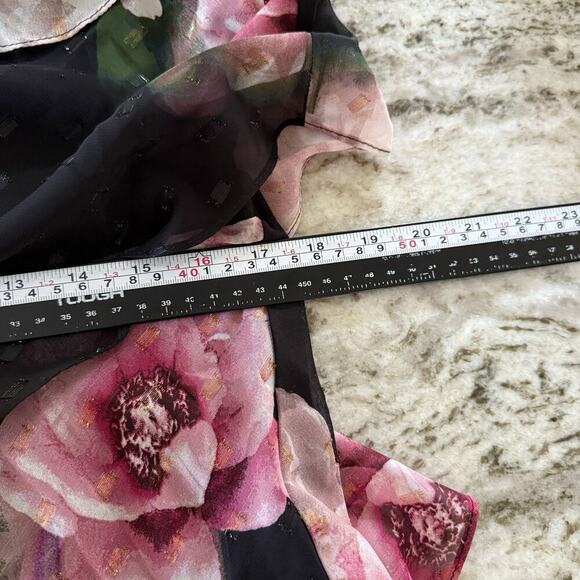 SLNY VTG Y2K Whimsigoth Dress 14 Maximalist Abstract 2000s Tiered Fairy Grunge - Picture 8 of 11